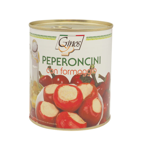Peperoncini con Formaggio, Pimientos rellenos de queso en aceite