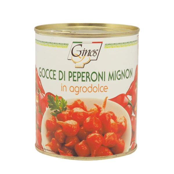 Gocce di Peperoni Mignon in Agrodolce ~ Lágrimas de pimientos rojos en agridulce
